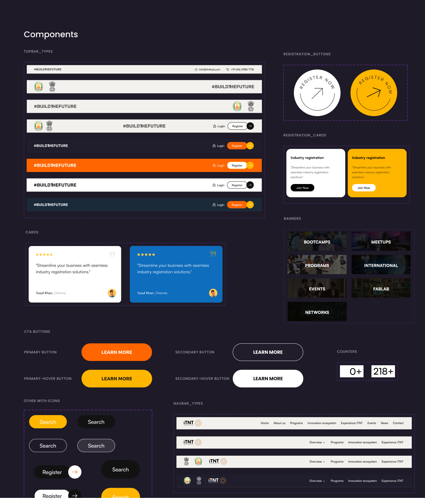 iTNT Buttons and UI Components